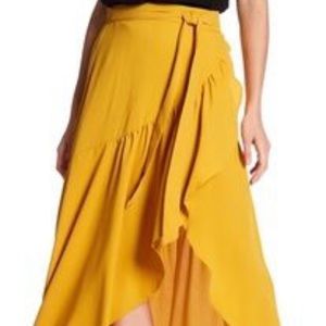 Know.one.cares ruffled wrap skirt